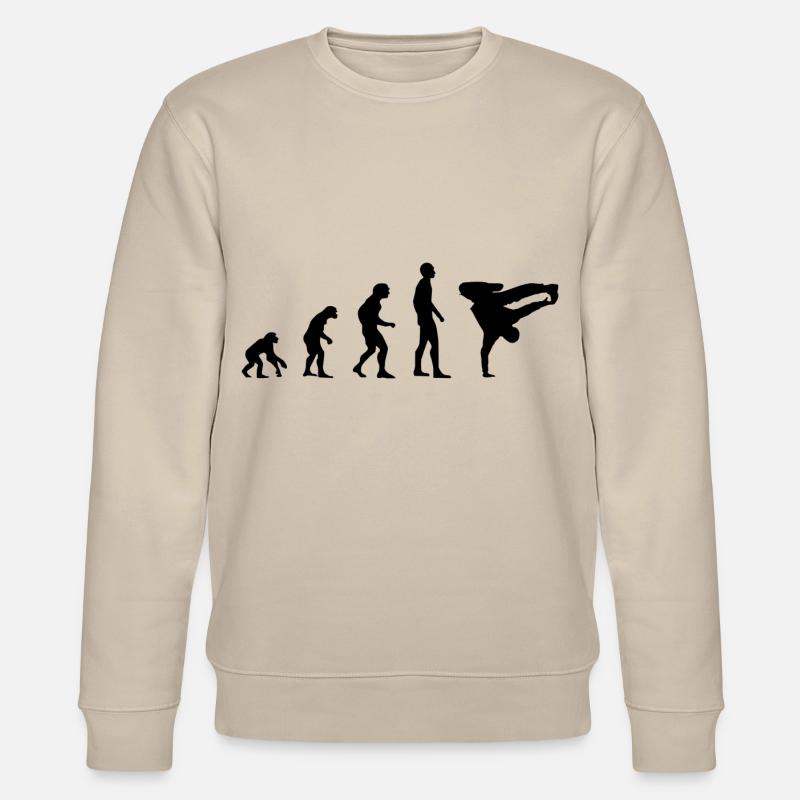 Breakdance Evolution Silhouette - Stanley/Stella CHANGER Unisex Organic Sweatshirt - beige