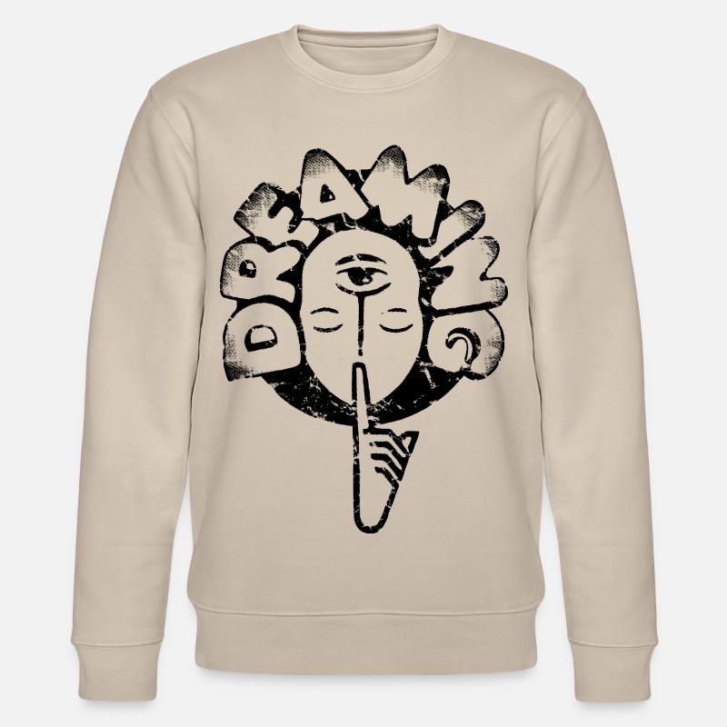 Psst ! Rêve, repos, repos, pause utilisée - Sweat bio CHANGER Stanley/Stella Unisexe - beige
