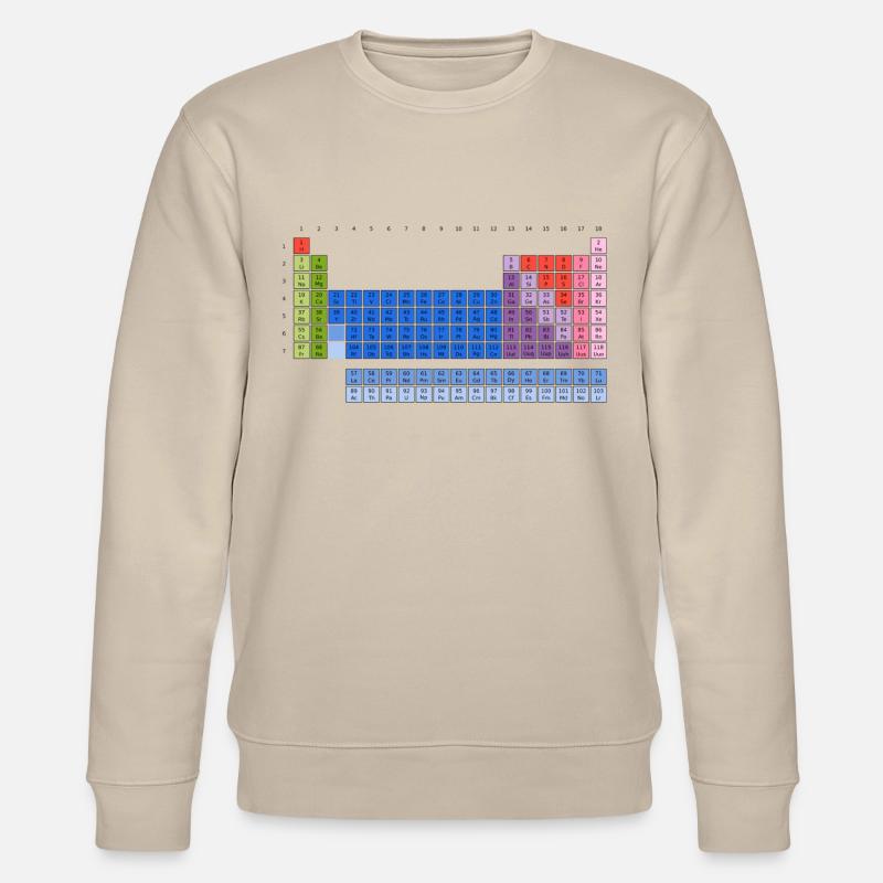 Tableau périodique des éléments (PSE) Tableau - Sweat bio CHANGER Stanley/Stella Unisexe - beige