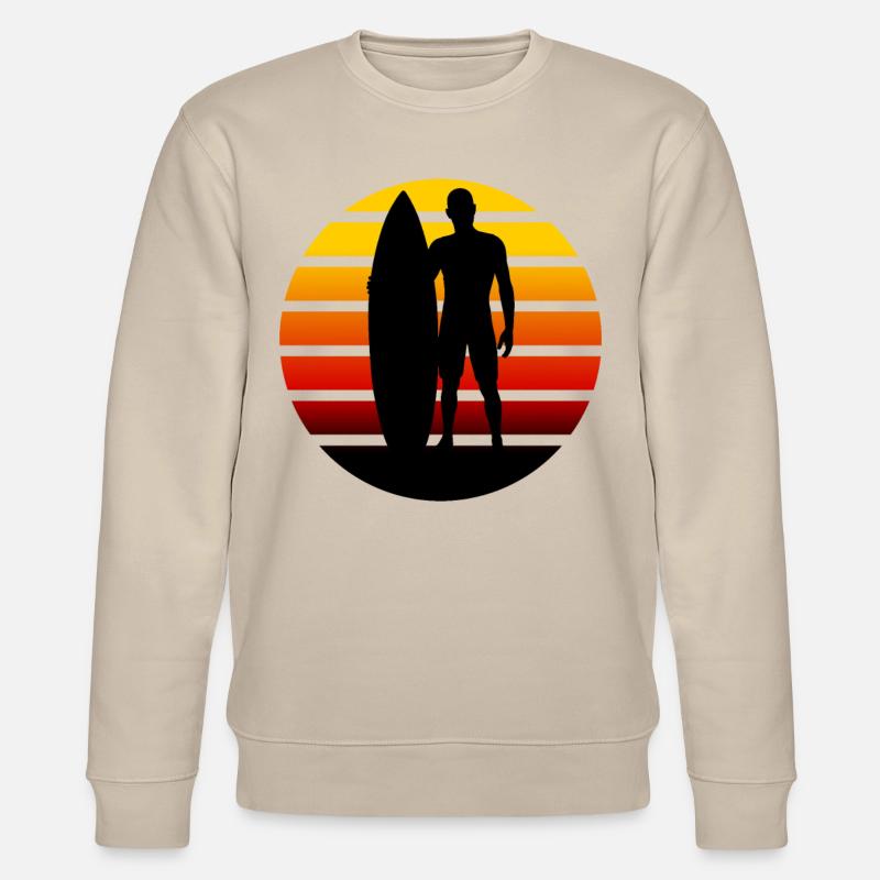 Surfer Retro Design - Stanley/Stella Unisex Bio-Sweatshirt CHANGER  - Beige