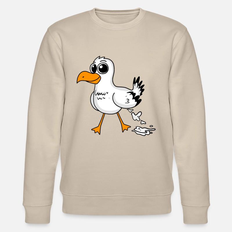 Möwe Lustig Motiv - Stanley/Stella Unisex Bio-Sweatshirt CHANGER  - Beige