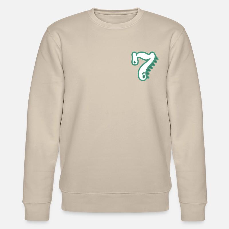 Zahl 7 - Stanley/Stella Unisex Bio-Sweatshirt CHANGER - Beige