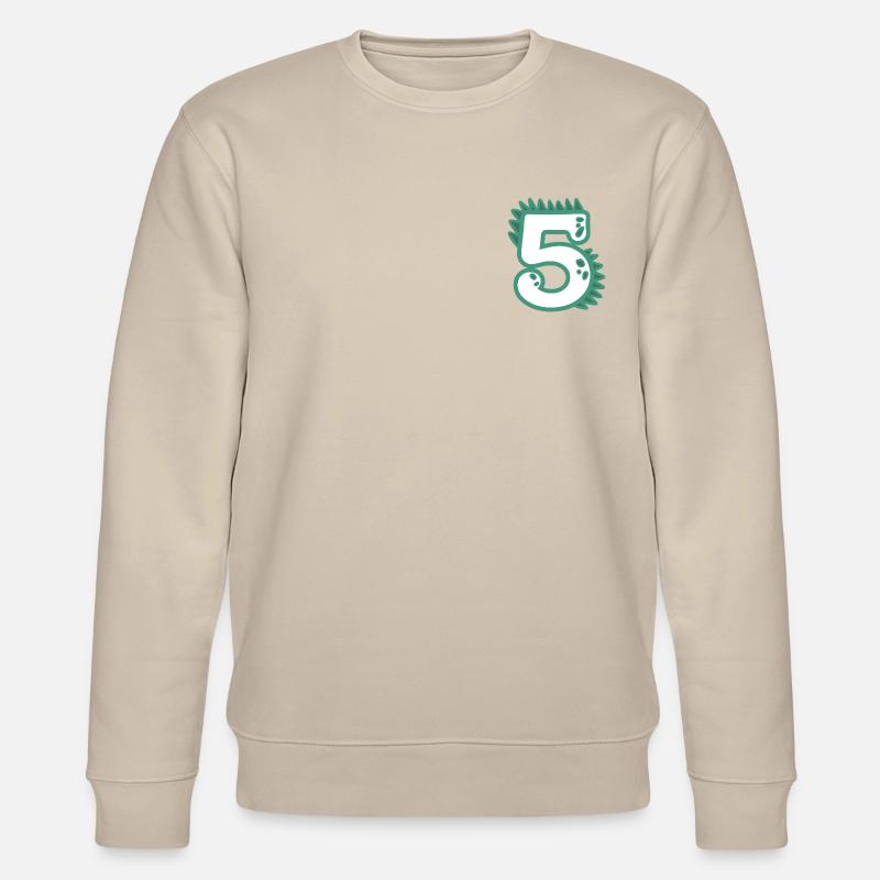 Zahl 5 - Stanley/Stella Unisex Bio-Sweatshirt CHANGER  - Beige