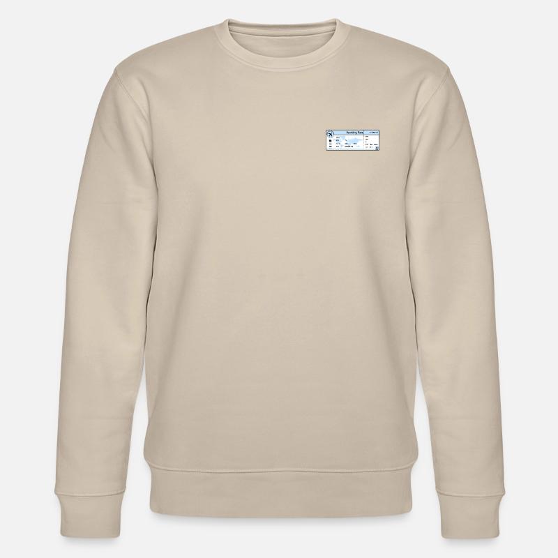 Flugticket - Boarding Pass - Stanley/Stella Unisex Bio-Sweatshirt CHANGER  - Beige