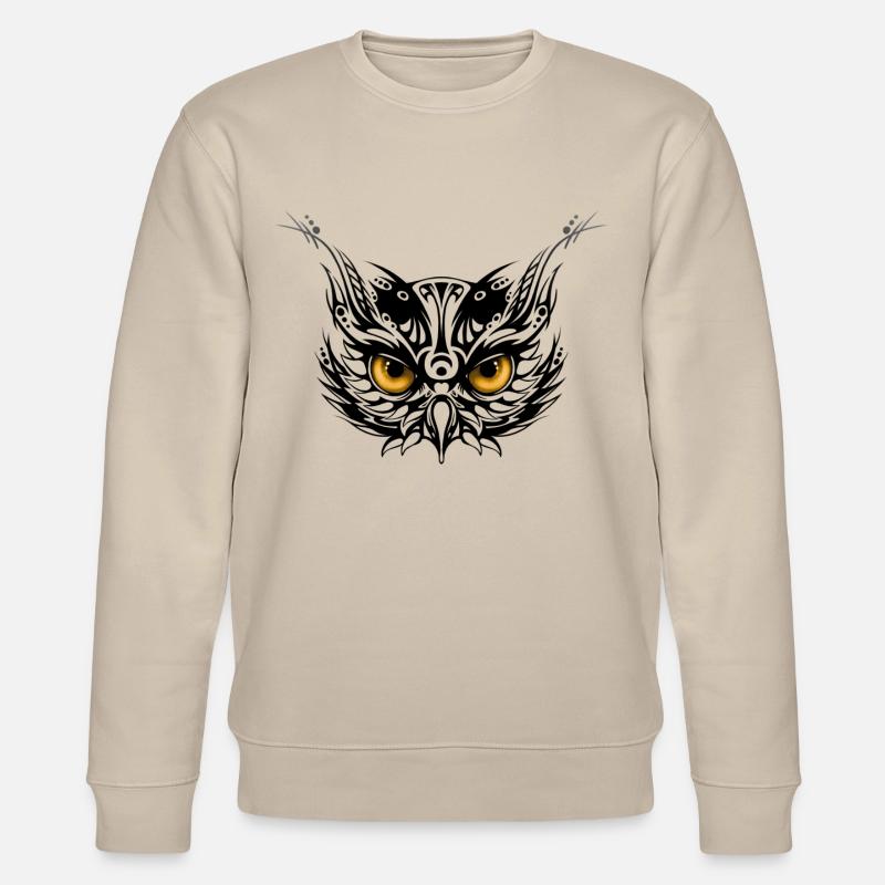 Tribal Eulenkopf - Stanley/Stella Unisex Bio-Sweatshirt CHANGER  - Beige