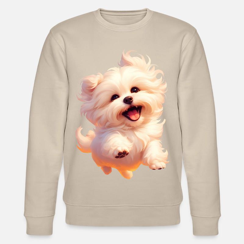 🐾 Malteser Welpe 3 🐾 - Stanley/Stella Unisex Bio-Sweatshirt CHANGER  - Beige