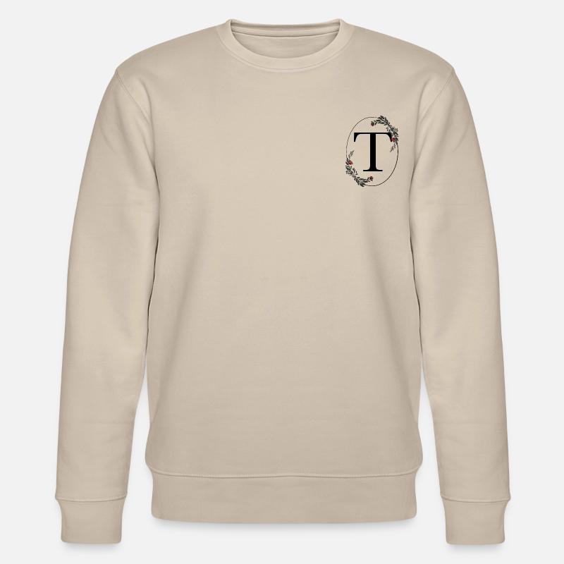 Buchstabe T - Stanley/Stella Unisex Bio-Sweatshirt CHANGER  - Beige