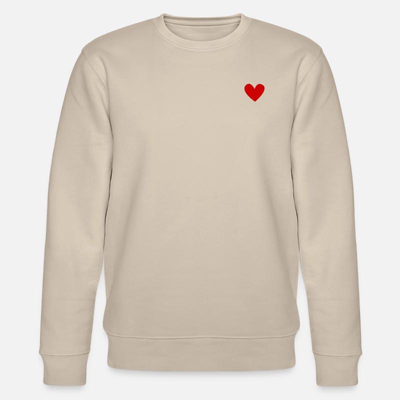 Imprimé cœur - Sweat bio CHANGER Stanley/Stella Unisexe - beige