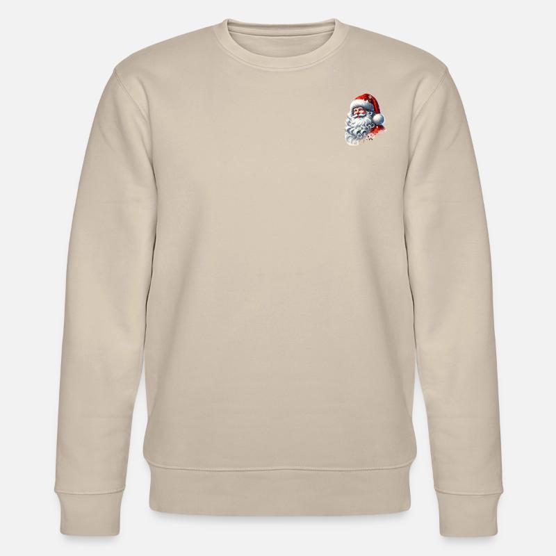 Weihnachtsmann mit strahlendem Lächeln - Stanley/Stella Unisex Bio-Sweatshirt CHANGER - Beige