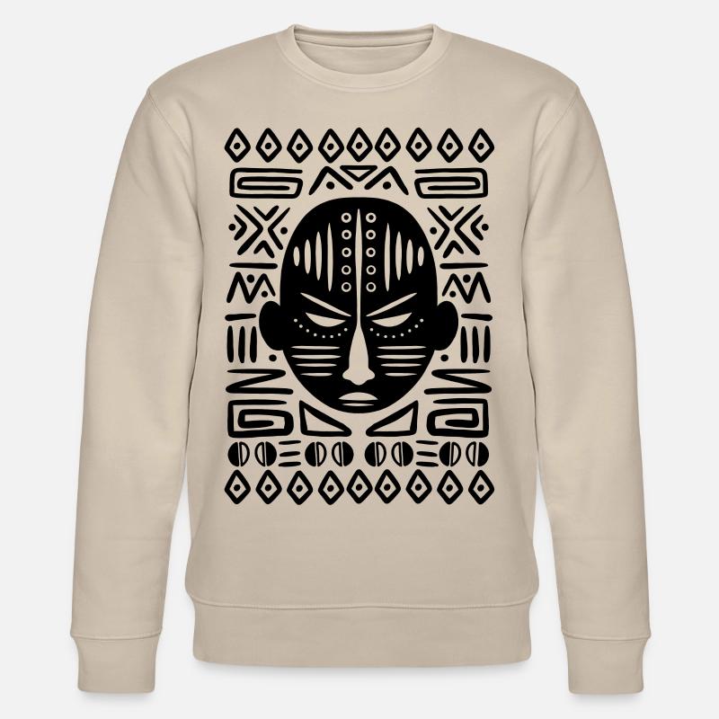 TRIBAL MASK - Sweat bio CHANGER Stanley/Stella Unisexe - beige