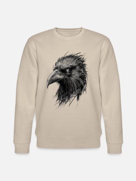 korp, teckning, abstrakt illustration - Ekologisk sweatshirt CHANGER unisex från Stanley/Stella - beige