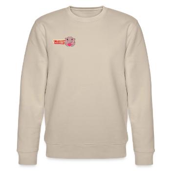 Moo Deng Loves You - Stanley/Stella Unisex Bio-Sweatshirt CHANGER  - Beige - Vorne - Nik (191cm) & Marisol (170cm)