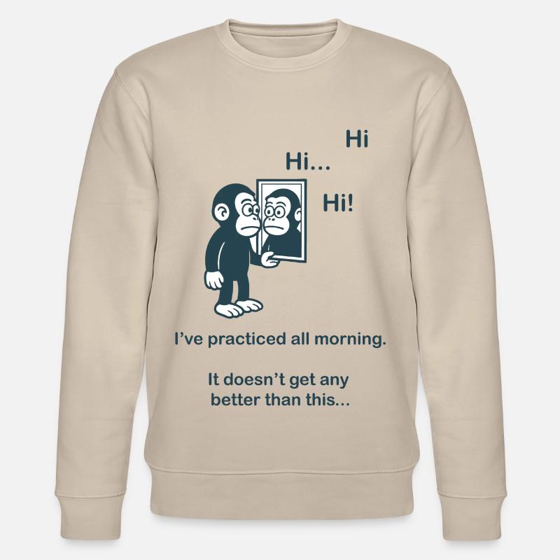Introverti - Pratiqué toute la matinée - Sweat bio CHANGER Stanley/Stella Unisexe - beige