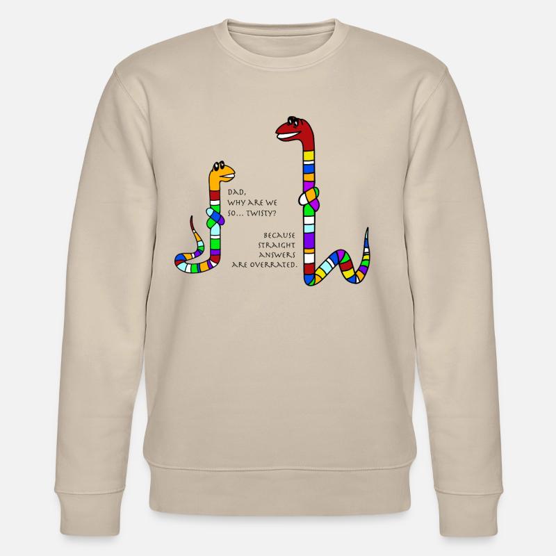 Twisty snakes - Stanley/Stella Unisex Bio-Sweatshirt CHANGER - Beige