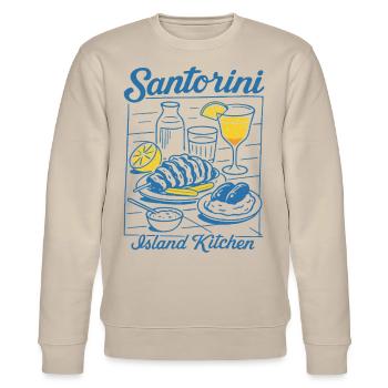 Santorini - Stanley/Stella Unisex Bio-Sweatshirt CHANGER  - Beige - Vorne - Nik (191cm) & Marisol (170cm)