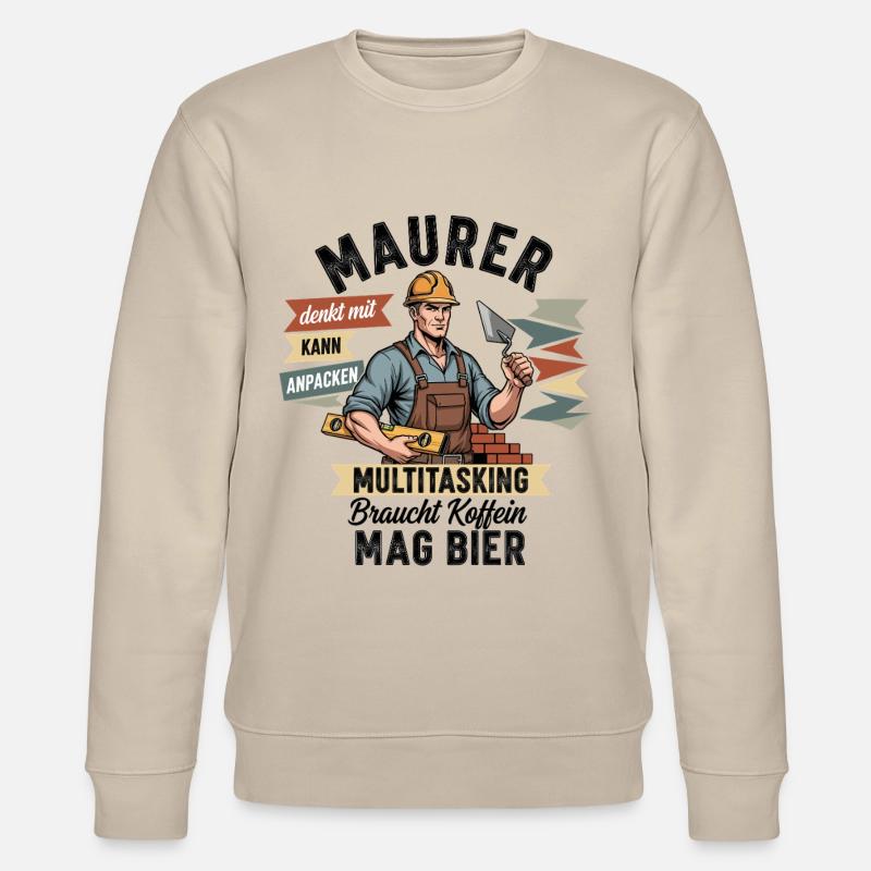 Der Maurer - Stanley/Stella Unisex Bio-Sweatshirt CHANGER  - Beige