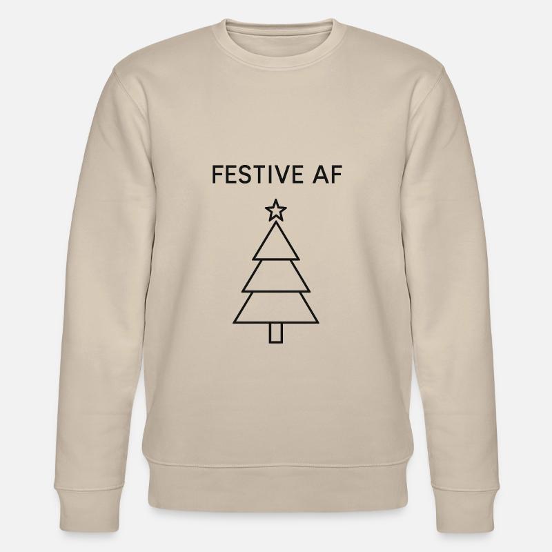 Weihnachtsbaum Festlich AF Weihnachten - Stanley/Stella Unisex Bio-Sweatshirt CHANGER  - Beige