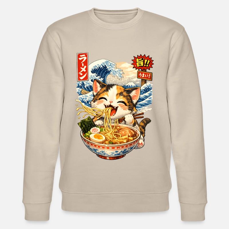 Ramen Bowl Wave - Stanley/Stella CHANGER Unisex Organic Sweatshirt - beige