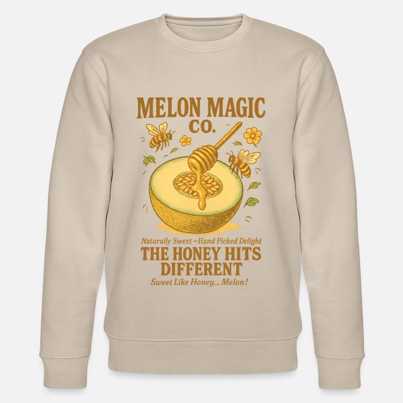 Watermelon Retro Summer - Stanley/Stella CHANGER Unisex Organic Sweatshirt - beige