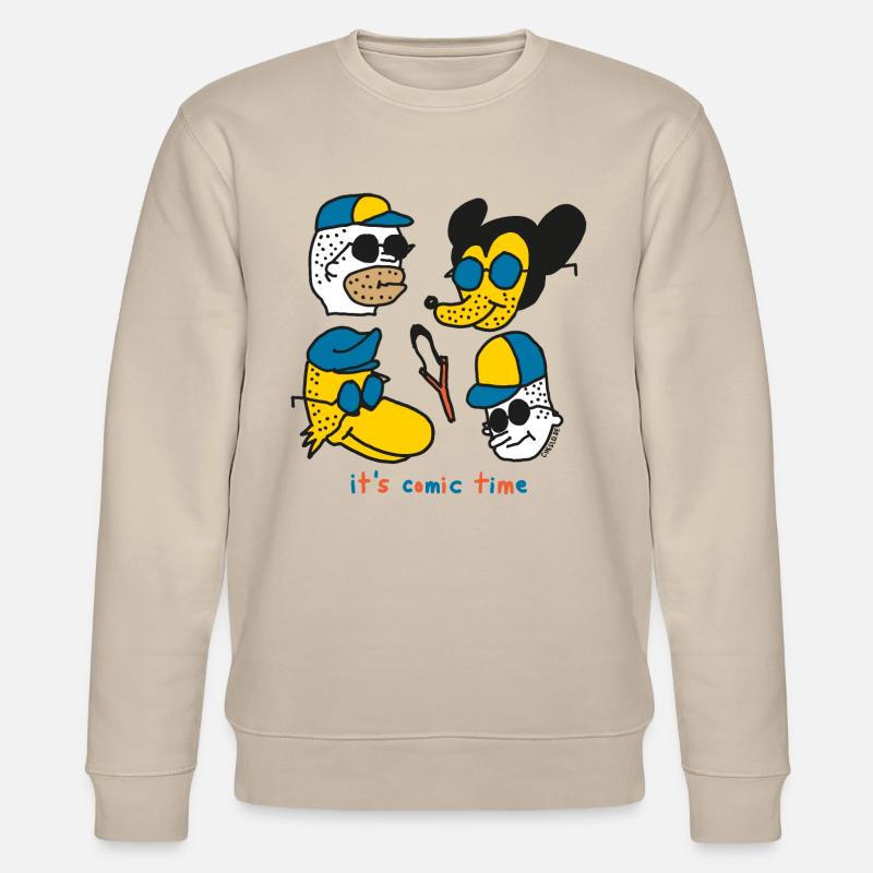 It´s Comic Time by Cheslo - Stanley/Stella Unisex Bio-Sweatshirt CHANGER  - Beige