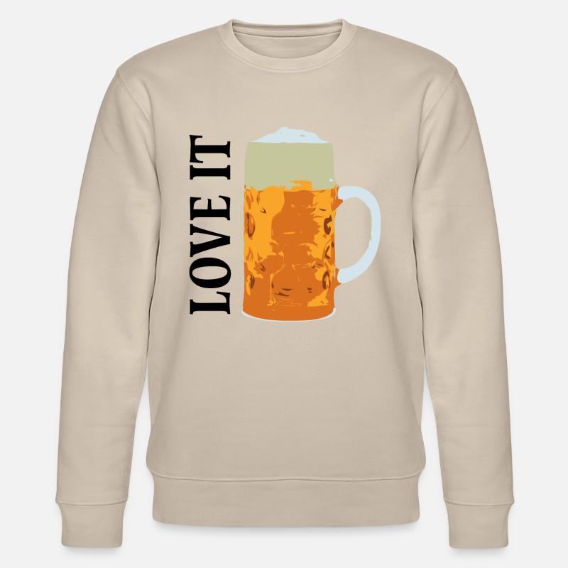 Beer - Love it - Stanley/Stella Unisex Bio-Sweatshirt CHANGER  - Beige