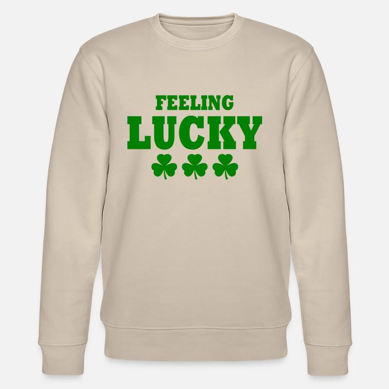 feeling lucky - Stanley/Stella Unisex Bio-Sweatshirt CHANGER  - Beige