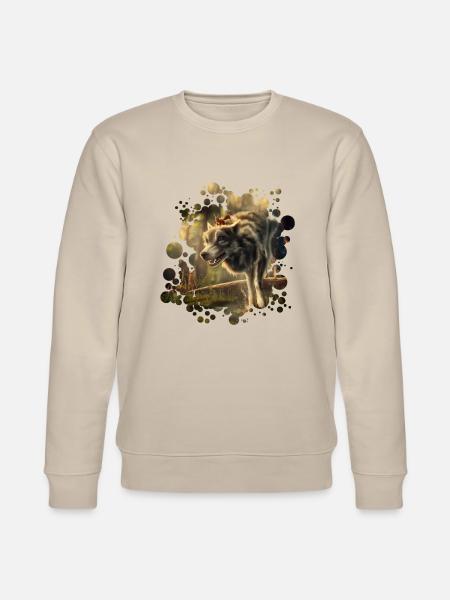 Freunde Wolf Eichhörnchen - Stanley/Stella Unisex Bio-Sweatshirt CHANGER  - Beige