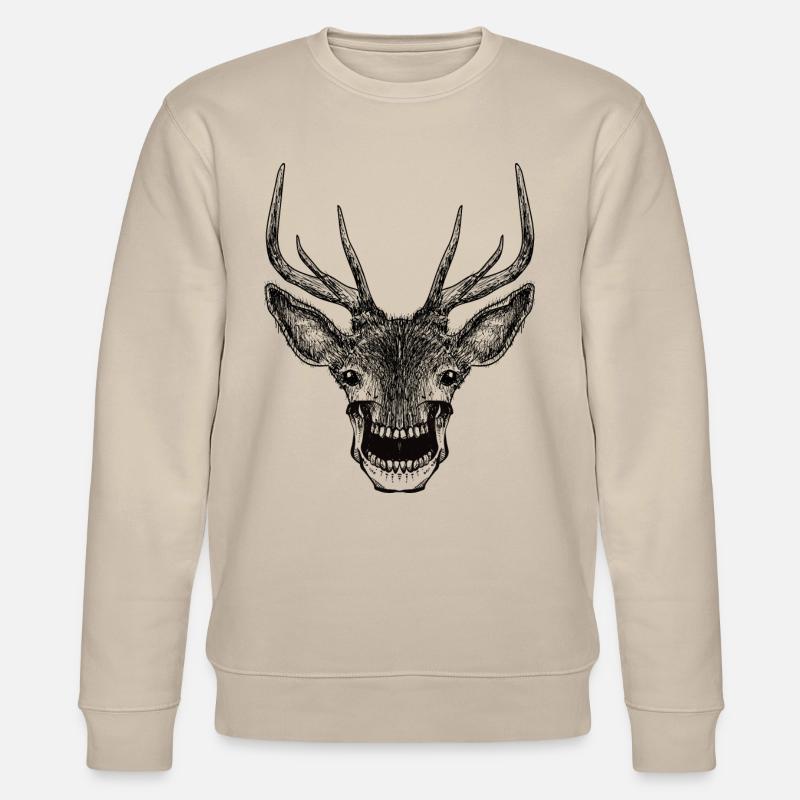 Deer Skull - Stanley/Stella Unisex Bio-Sweatshirt CHANGER  - Beige