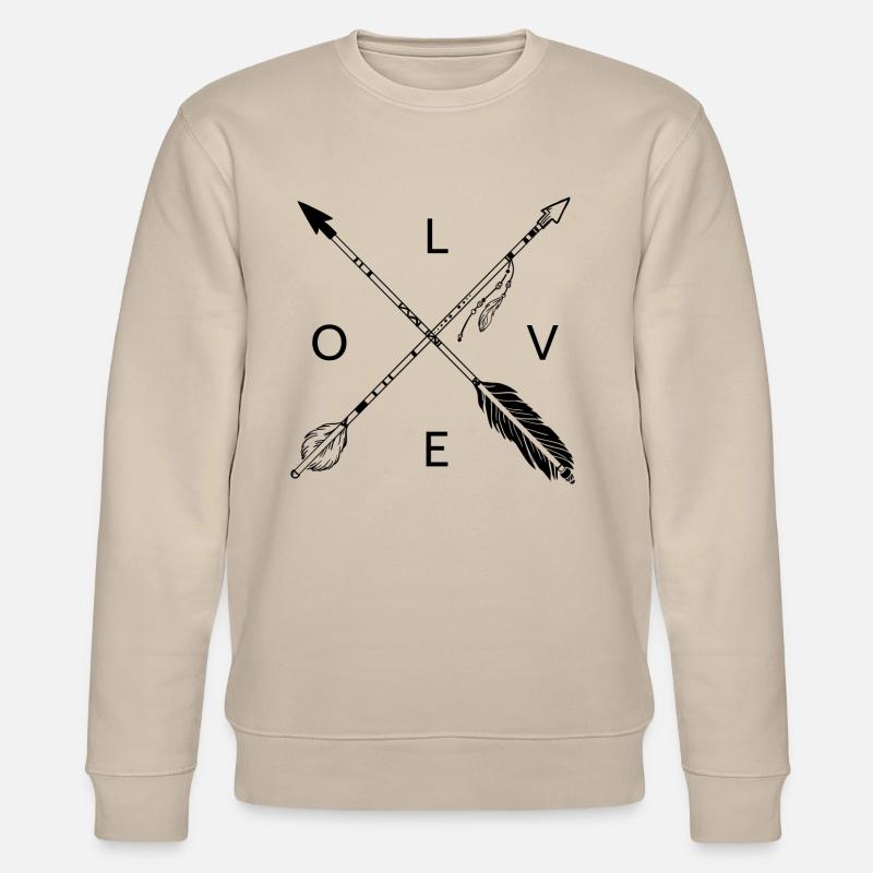 AIMER flèches indiennes - Sweat bio CHANGER Stanley/Stella Unisexe - beige