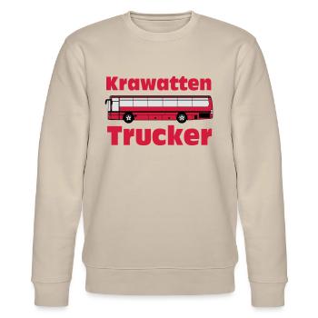 Busfahrer Bus Omnibus Krawatten Trucker (25) - Stanley/Stella Unisex Bio-Sweatshirt CHANGER  - Beige - Vorne - Nik (191cm) & Marisol (170cm)