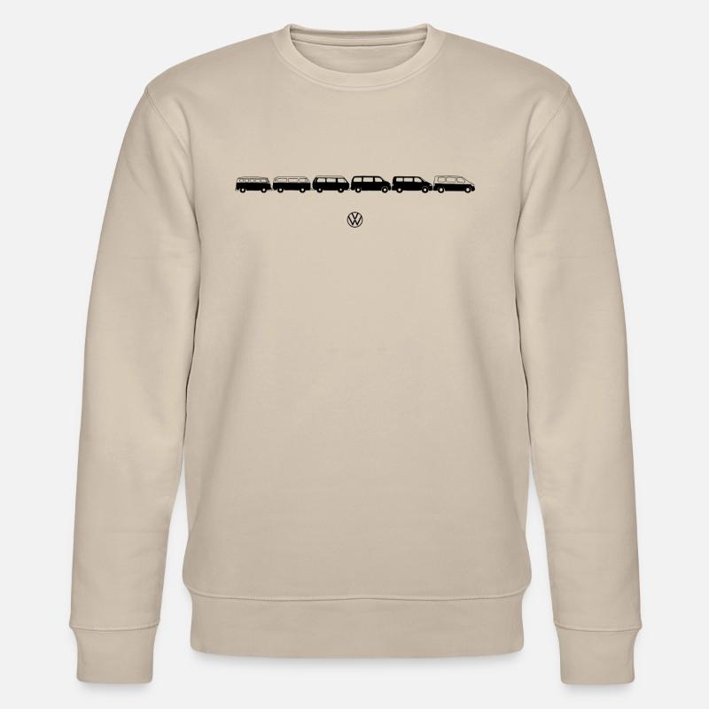 Volkswagen VW Camper Evolution With Logo In Black - Stanley/Stella CHANGER Unisex Organic Sweatshirt - beige
