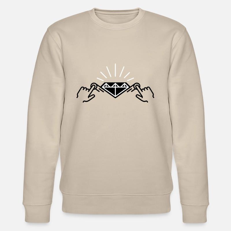 diamond black by A3'rt - Stanley/Stella CHANGER Unisex Organic Sweatshirt - beige