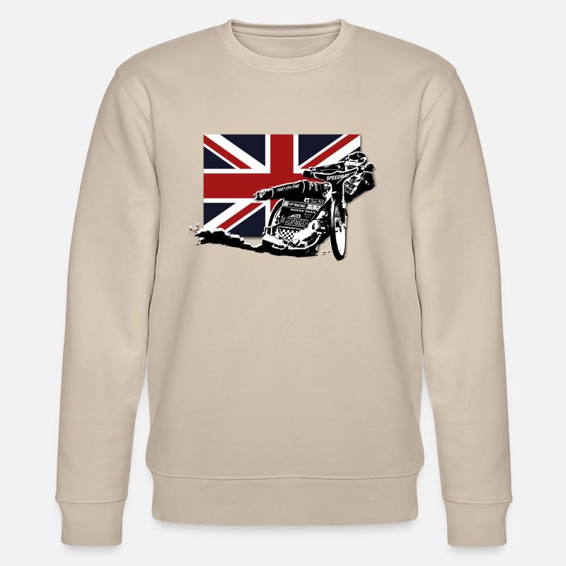 Speedway - Union Jack - Stanley/Stella CHANGER Unisex Organic Sweatshirt - beige