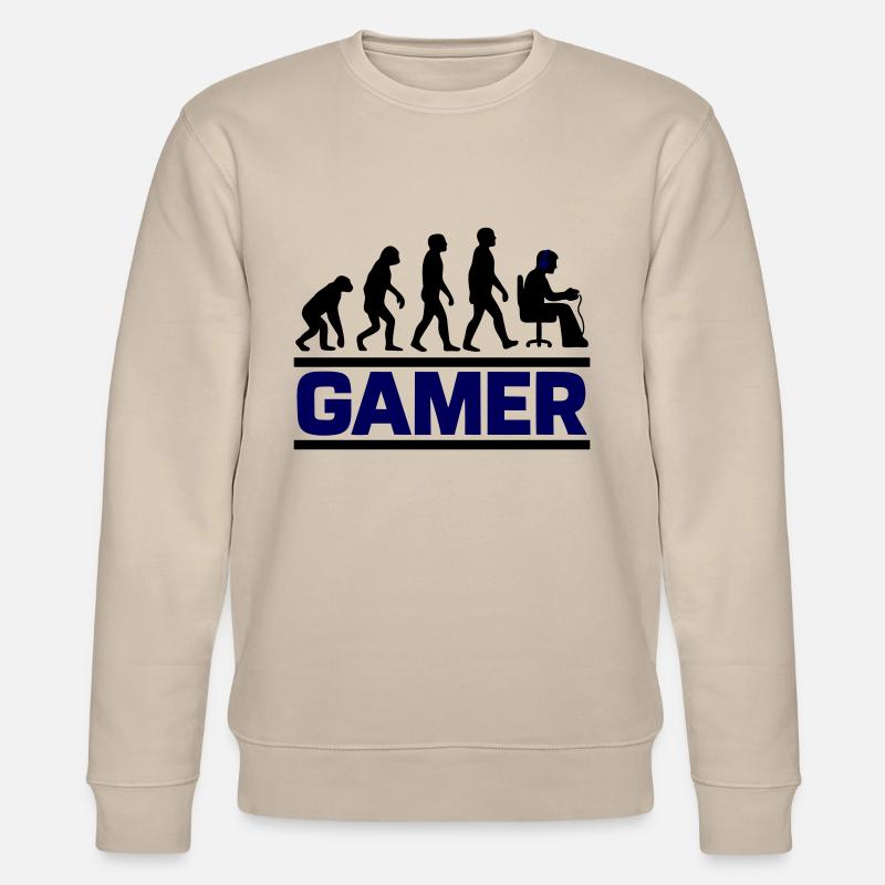 Gamer Évolution Geek Gaming - Sweat bio CHANGER Stanley/Stella Unisexe - beige
