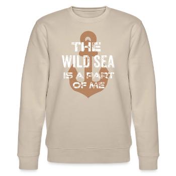 Wild Sea Anchor - Stanley/Stella CHANGER Unisex Organic Sweatshirt - beige - Front - Nik (191cm) & Marisol (170cm)