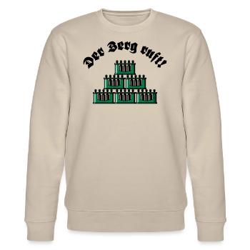 Der Berg Ruft! (Bier / Bierkästen / Grün / Old) - Stanley/Stella Unisex Bio-Sweatshirt CHANGER  - Beige - Vorne - Nik (191cm) & Marisol (170cm)