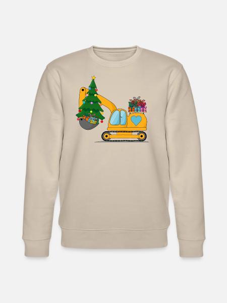 Bagger Weihnachten gelb - Stanley/Stella Unisex Bio-Sweatshirt CHANGER  - Beige
