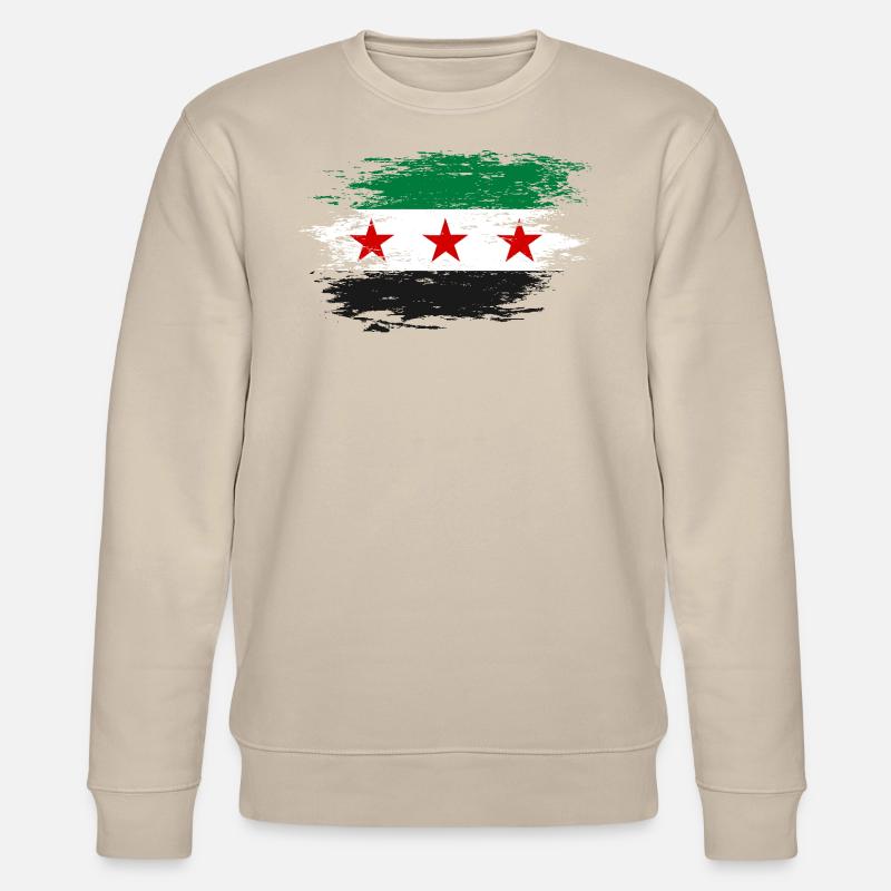 Syrien Flagge used - Stanley/Stella Unisex Bio-Sweatshirt CHANGER  - Beige