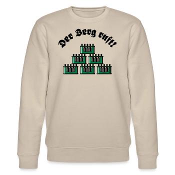Der Berg Ruft! (Bier Bierkästen Bierkisten / Grün) - Stanley/Stella Unisex Bio-Sweatshirt CHANGER  - Beige - Vorne - Nik (191cm) & Marisol (170cm)