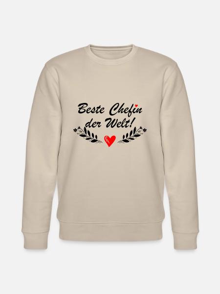 Beste Chefin der Welt - Stanley/Stella Unisex Bio-Sweatshirt CHANGER - Beige