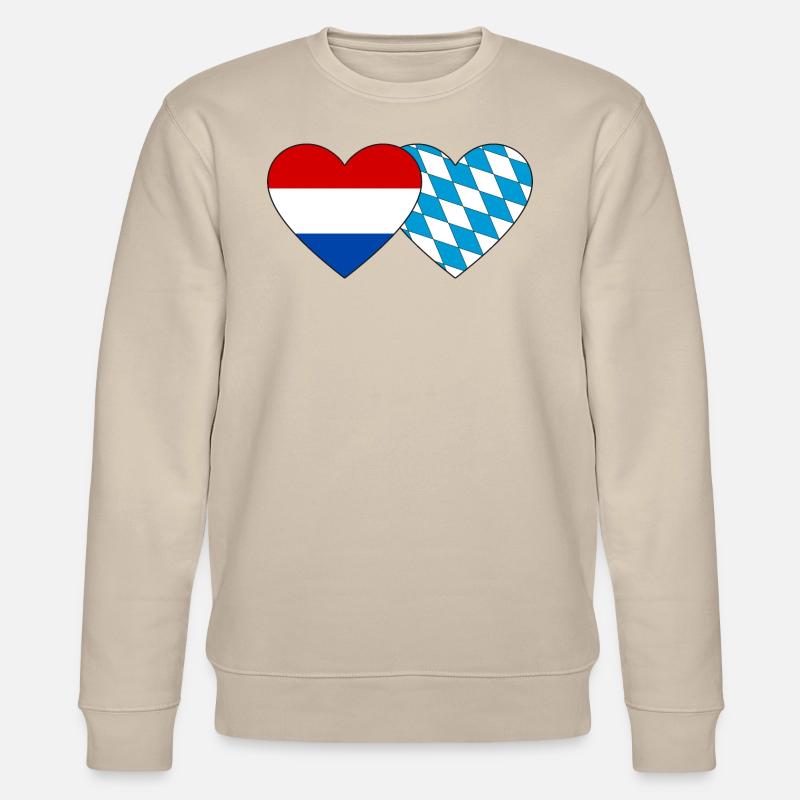 Hollande Bavaroise Drapeau Coeur - Sweat bio CHANGER Stanley/Stella Unisexe - beige