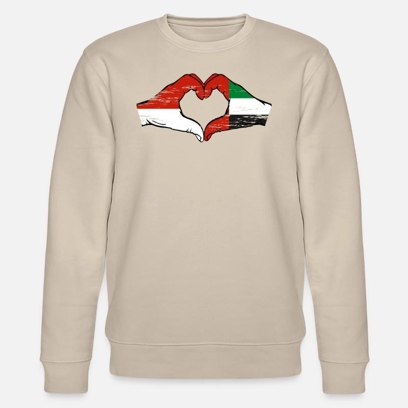 Indonésie Émirats arabes unis Cœur - Sweat bio CHANGER Stanley/Stella Unisexe - beige