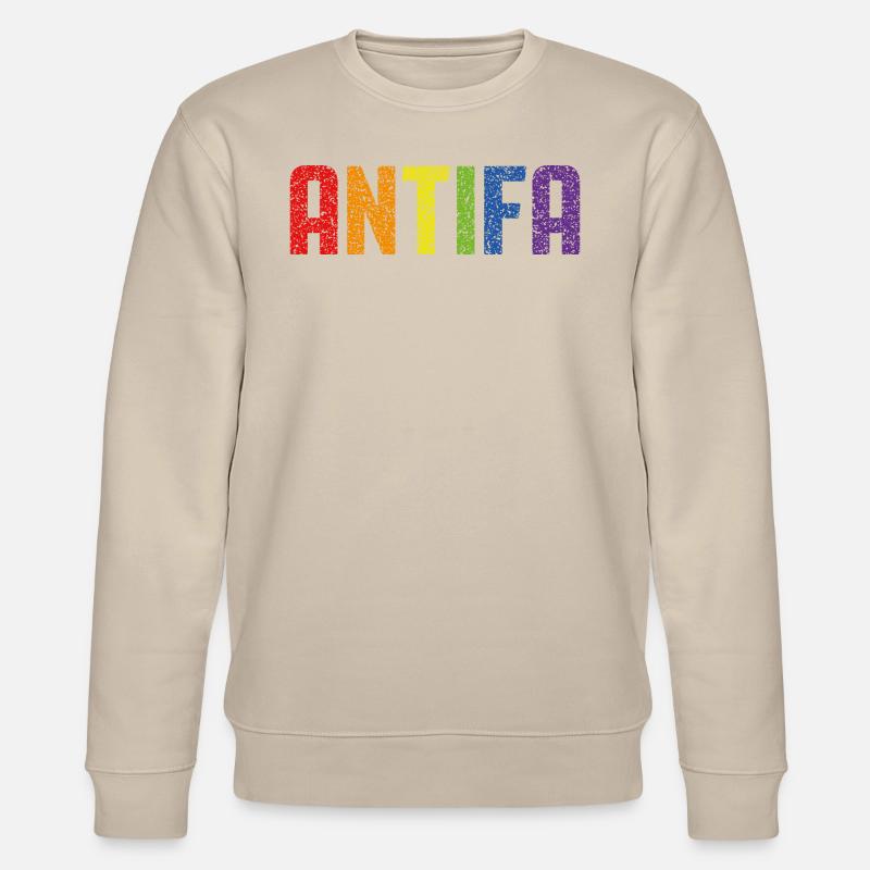 Antifa Pride - Stanley/Stella CHANGER Unisex Organic Sweatshirt - beige