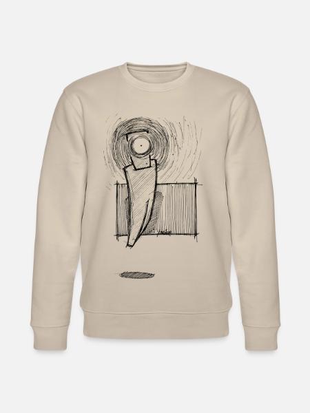 Levitating eye projection - Stanley/Stella CHANGER Unisex Organic Sweatshirt - beige