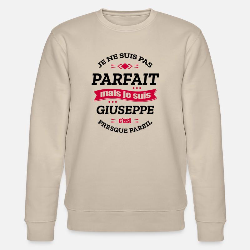 GIUSEPPE PARFAIT - PRENOM GIUSEPPE - Sweat bio CHANGER Stanley/Stella Unisexe - beige