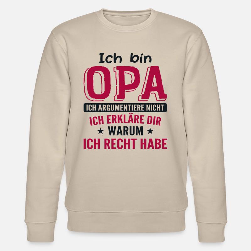 Opas Opa Opas Geschenk - Stanley/Stella Unisex Bio-Sweatshirt CHANGER - Beige