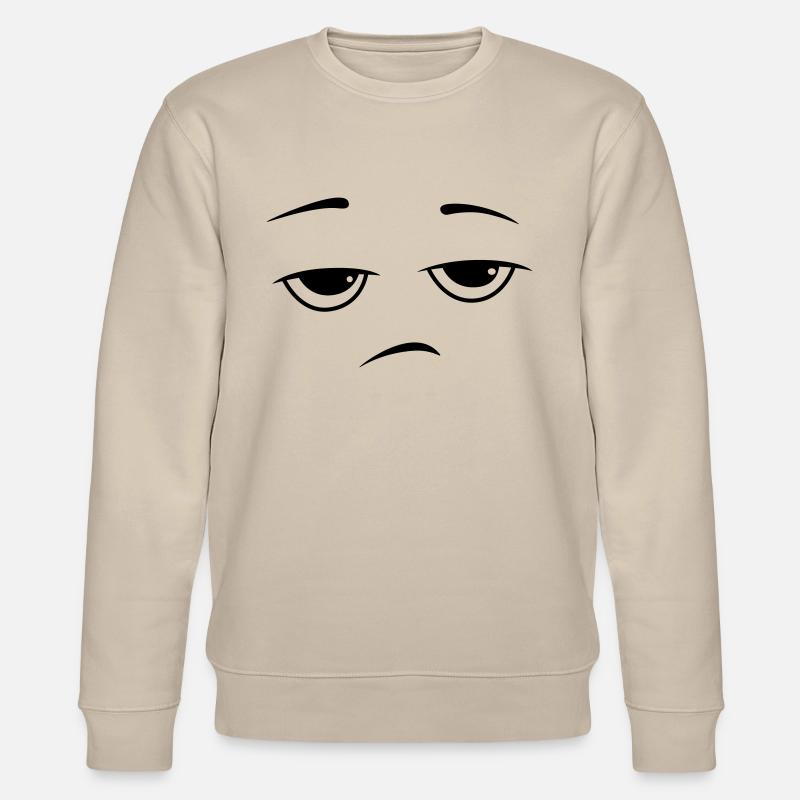 Bored Smile Smiley - Stanley/Stella Unisex Bio-Sweatshirt CHANGER  - Beige