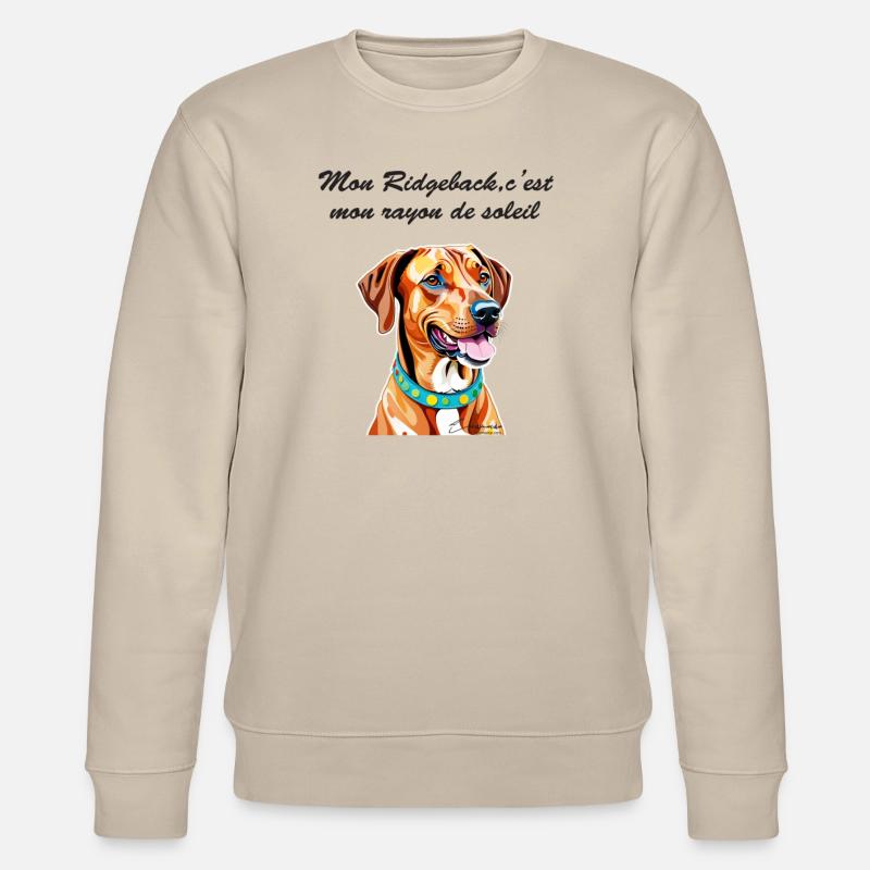 Rhodesian Ridgeback rayon de soleil - Sweat bio CHANGER Stanley/Stella Unisexe - beige