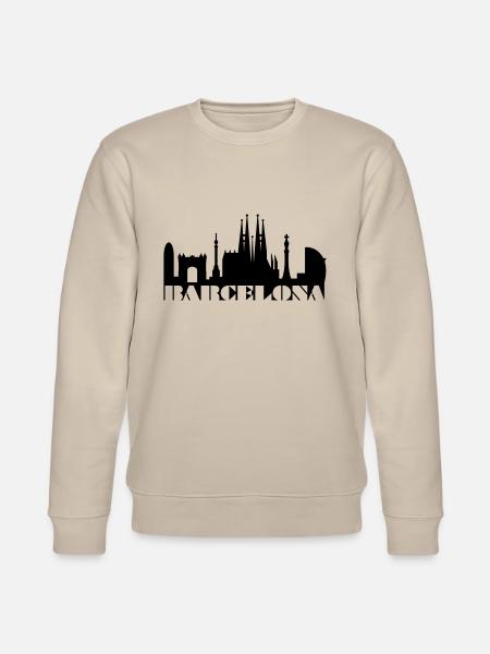 Skyline Barcelona Spain - Stanley/Stella CHANGER Unisex Organic Sweatshirt - beige