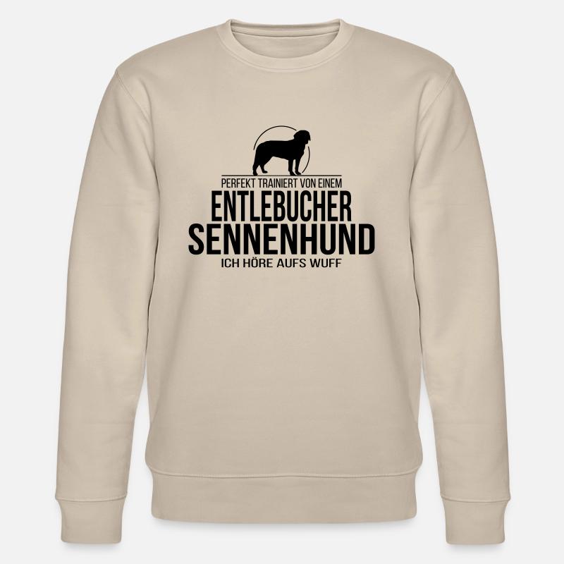 ENTLEBUCHER SENNENHUND wuff - Stanley/Stella Unisex Bio-Sweatshirt CHANGER  - Beige
